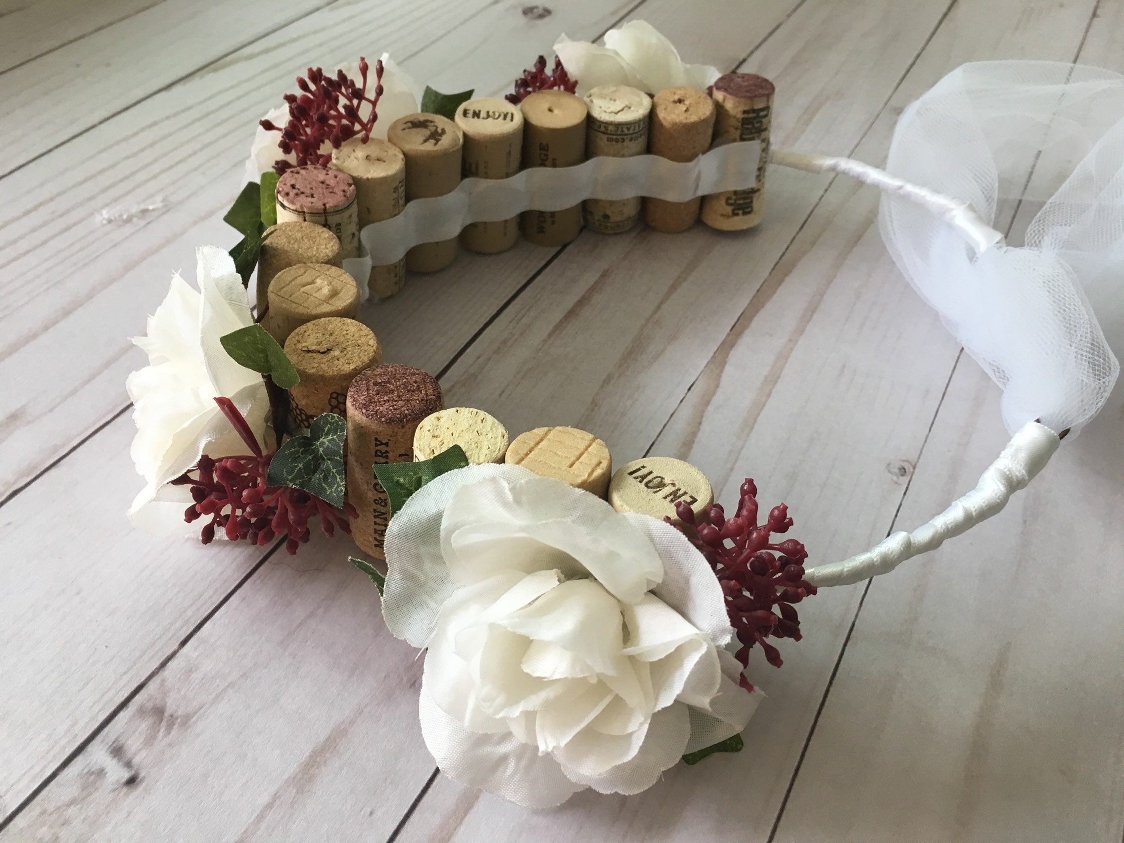 Wine cork crown wine cork tiara cork crown cork tiara wine Etsy