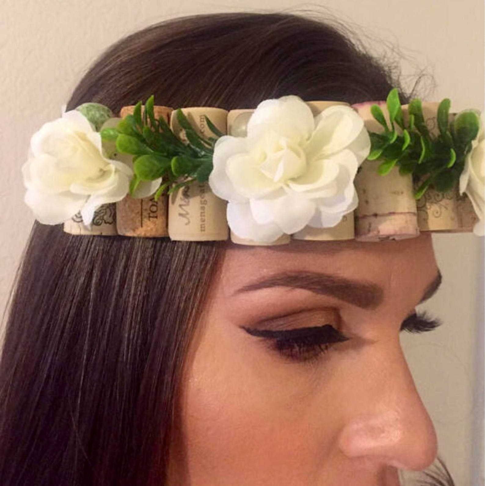 Cork crown cork tiara cork flower crown wine tiara wine Etsy