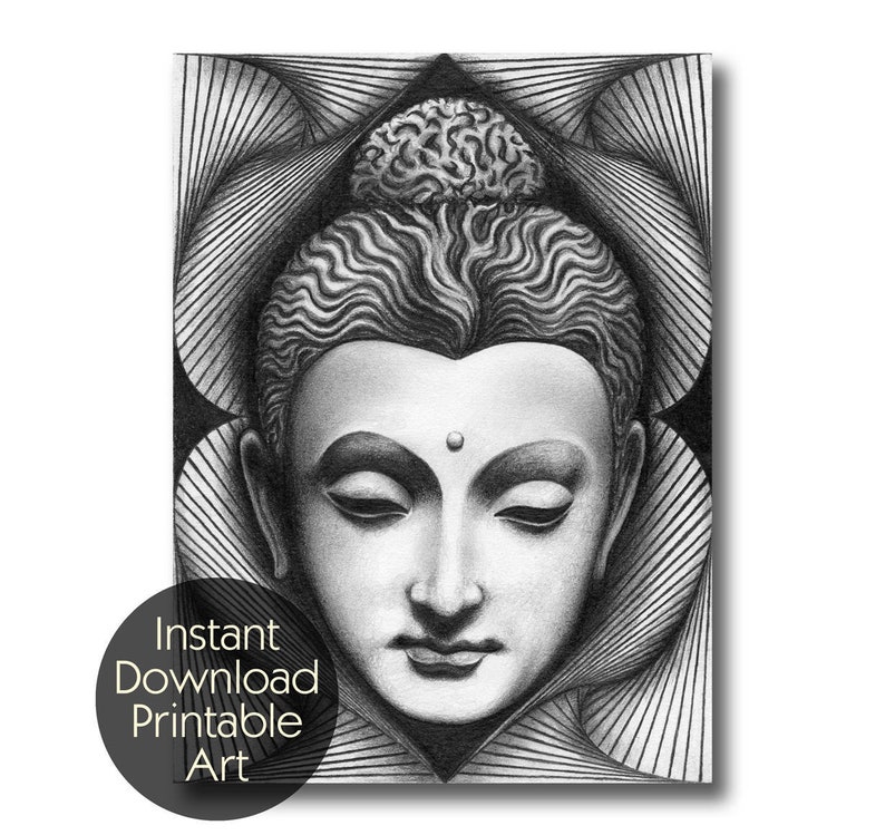 Gautama Buddha printable art digital file image 1