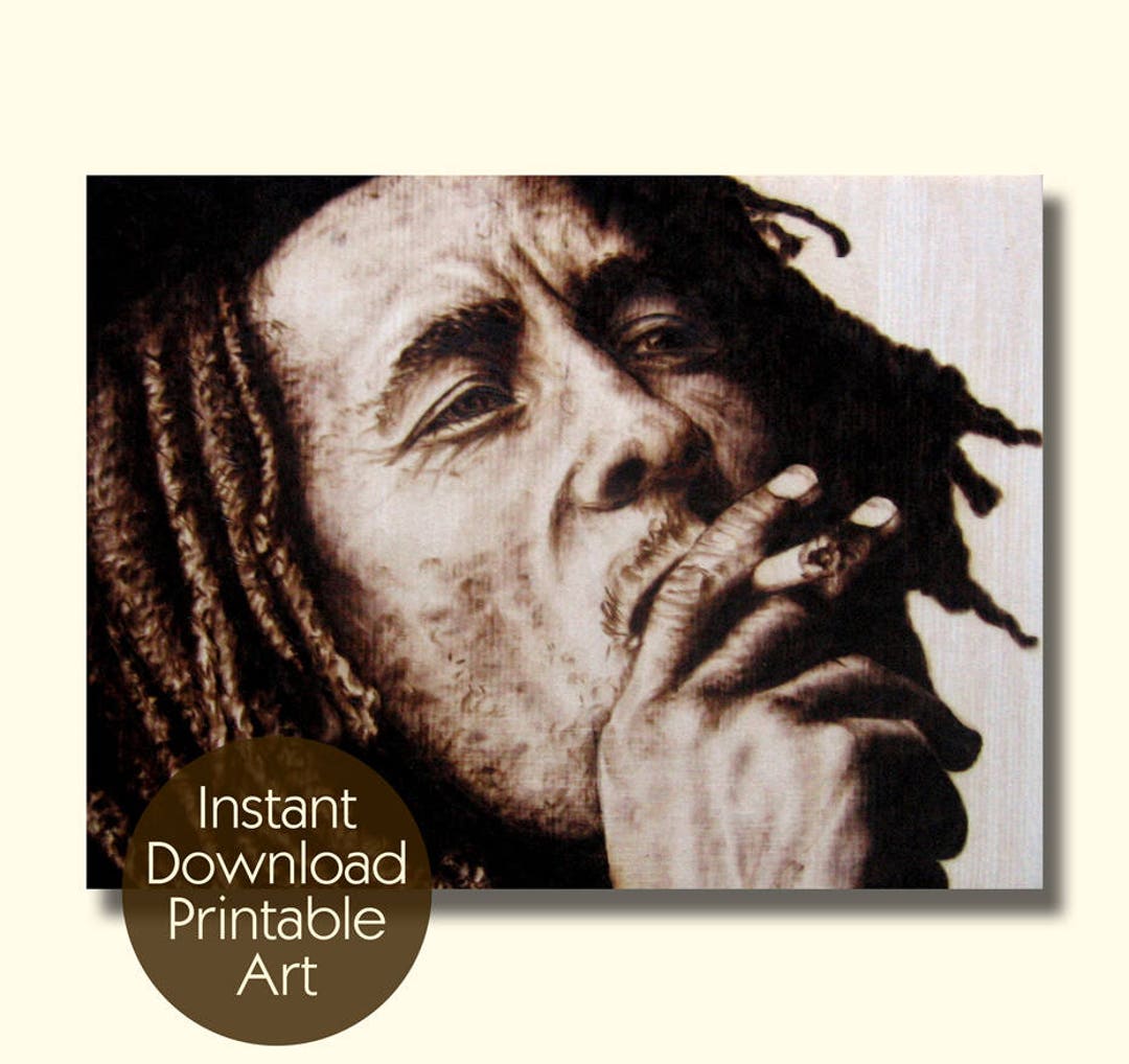 Bob Marley Smoking Printable Art Digital Files - Etsy UK