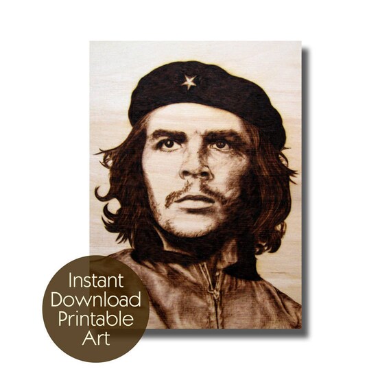 Che Guevara Portret Pyrografie Houtverbranding Kunst Etsy Nederland