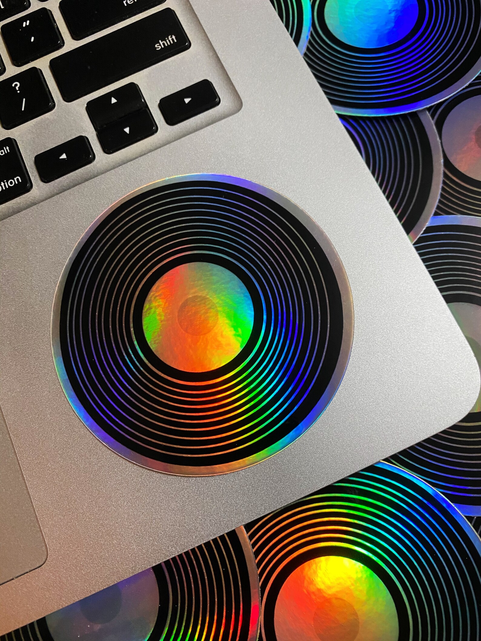 Holographic Vinyl Record Sticker 3x3 In Etsy
