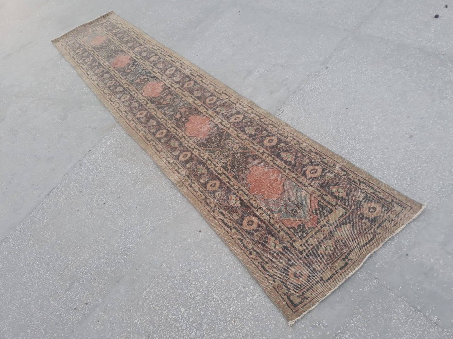 Floral Pale Colors Ethnic Boho Style Runner Rugturkish Runner - Etsy