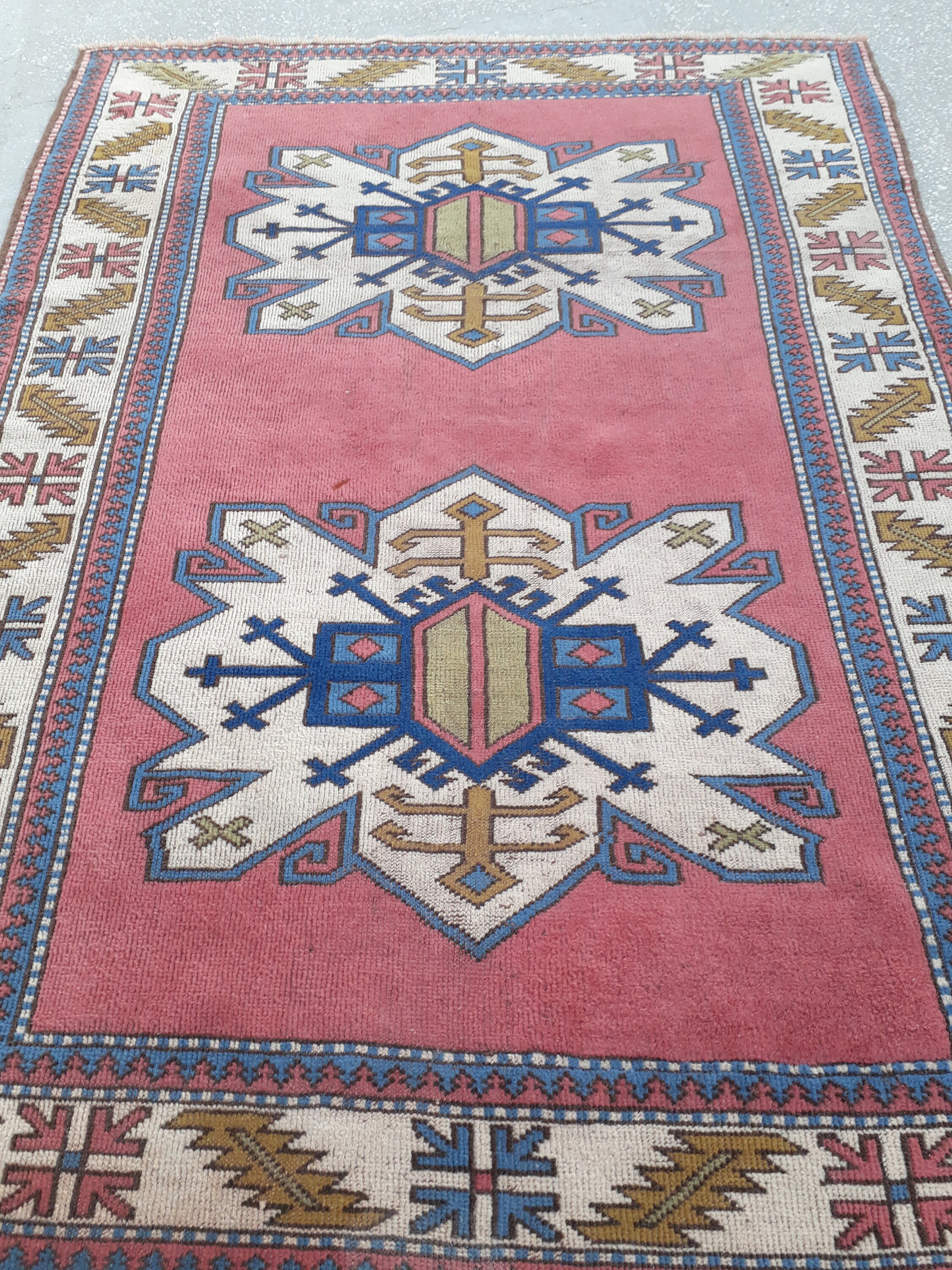 Oushak Rug Home Living Floor Rugs Large Vintage Rug Etsy