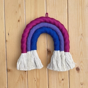 NONBINARY & GENDERQUEER Pride Flag Rainbow LGBTQ Macrame Wall Hanging bisexual