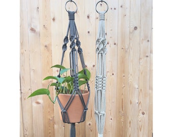 OUTDOOR | Macrame Waterproof Plant Hanger  | Houseplant Planter | Weather Resistant | Scandi Midcentury