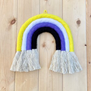 PANSEXUAL Pride Flag Rainbow LGBTQ Macrame Wall Hanging nonbinary