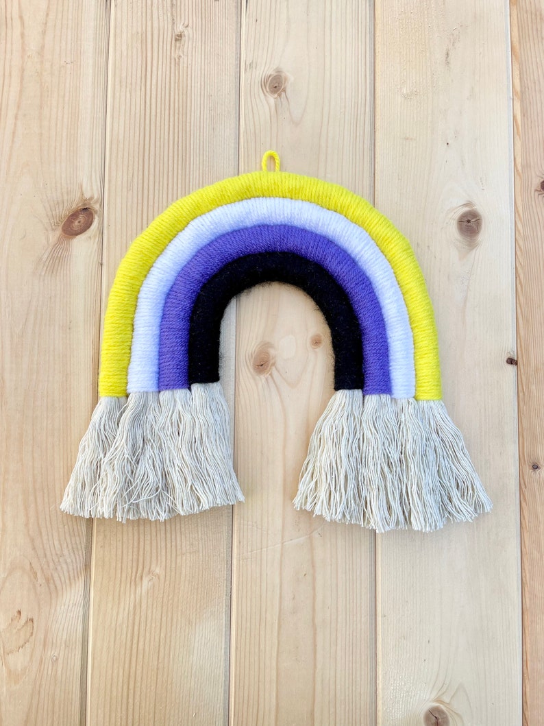 PANSEXUAL Pride Flag Rainbow LGBTQ Macrame Wall Hanging nonbinary