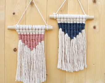 MINI COLOR | Macramé Wall Hanging | Woven Decor Boho Scandi Midcentury