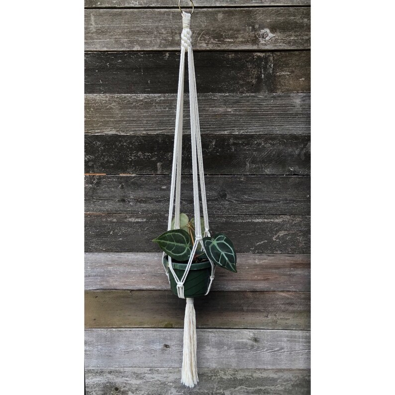 CLASSIC Plant Hanger Simple Modern Macramé Handmade Houseplant Planter Boho Scandi Midcentury image 1