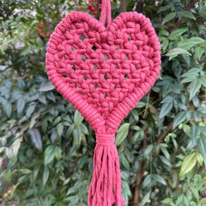 HEART Valentines Galentines Macrame Wall Hanging Treat yourself image 2