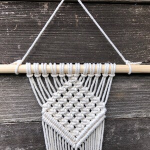 DIAMOND Wall Hanger Macrame Plant Handmade Houseplant Planter Boho Scandi Midcentury image 6