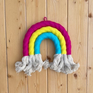 NONBINARY & GENDERQUEER Pride Flag Rainbow LGBTQ Macrame Wall Hanging pansexual