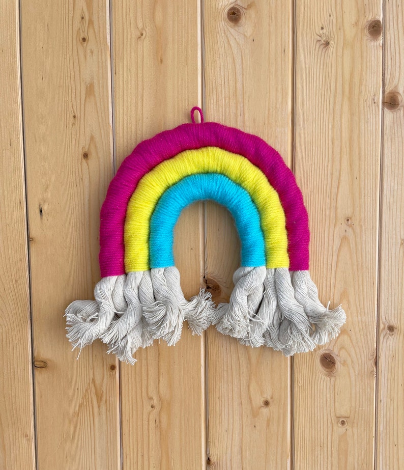 NONBINARY & GENDERQUEER Pride Flag Rainbow LGBTQ Macrame Wall Hanging pansexual