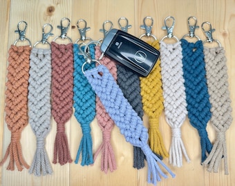 MERMAID | Keychain Macramé Key Fob Bag Charm| Boho Modern Decor Retro