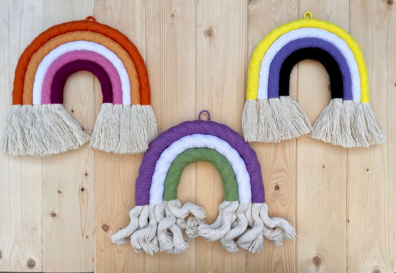 PANSEXUAL Pride Flag Rainbow LGBTQ Macrame Wall Hanging image 9