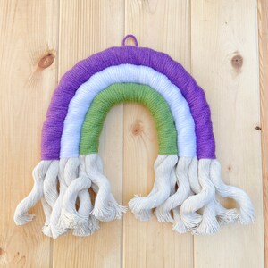 TRANSGENDER Pride Flag Rainbow LGBTQ Macrame Wall Hanging genderqueer