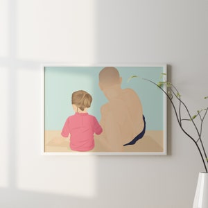 Custom family print, personalized family portrait, Mother's Day Custom Print, family gift, Father's Day Custom Print