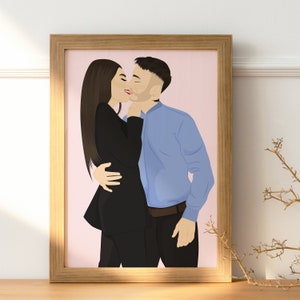 original personalized couple portrait