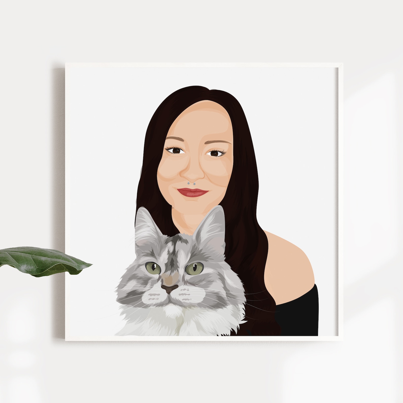Original Personalised Pet and Owner Portrait Custom Pet Art Etsy