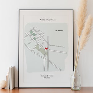 Personalisierte Love Story Karte - Personalisierte Jahrestags-Druck - Paar-personalisiertes Geschenk - Last-Minute-Jubiläumsgeschenk