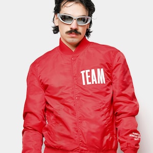 Justin Bieber Purpose Stadium Tour Team Bomber Jacket Red Colour Unisex | Flight full zip jacket coat men's | Size - XS/S