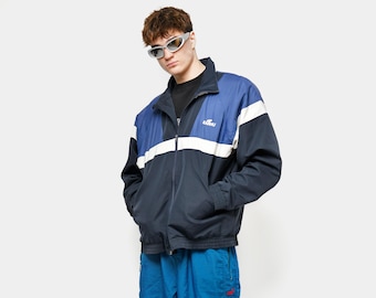 Vintage Y2K Sport Jacket Navy Dark Blue Colour | Men's 00s 2000s