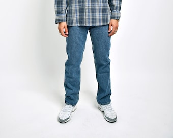 LEE vintage men's jeans | Retro straight regular fit jeans | 1990s style fashion mens clothing | 90s streetwear for men | W33 L32 M size