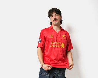 Maglia Liverpool Warrior / Polo da calcio colore rosso / Maglia da calcio per uomo / Taglia XL extra large da uomo