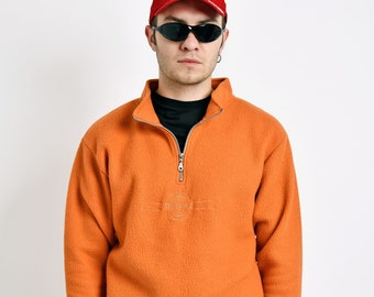 Orange Fleece Jacket - Etsy