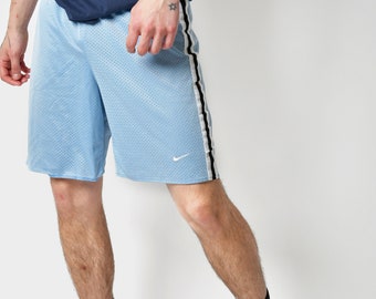 Short de basketball Nike pour homme en bleu pastel | Short de sport d'entraînement vintage des années 90 | Short de sport de style rétro des années 90 | Taille moyenne M