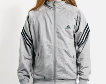Grey Adidas Jacket - Etsy