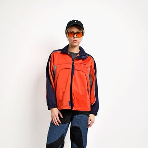 DIADORA 90s track jacket in orange colour unisex | Old School vintage Y2K 00s sports active full zip tracksuit top unisex | XS/S size