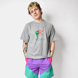 -shirt Special Olympics World Games Irlande 2003 pour homme | T-shirt d'été vintage de l'an 2000 de couleur grise | Petite taille S