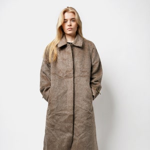 Vintage 1980s Long Winter Coat With 80s Flair & Design, ICE