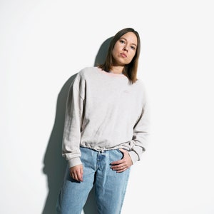 VANS vintage sweatshirt beige | 90s oversized athletic jumper pullover crewneck sport sweater | 90s streetwear sportswear | Small S size
