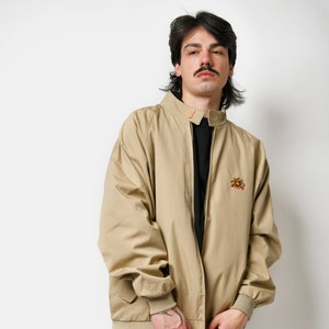 Cream bomber jacket men best sale