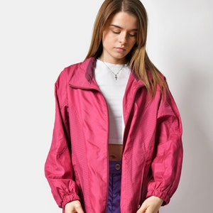 ジャケット・アウター ounce eteor vintage jumper 1980's Head Colorful Geometric Print Windbreaker Jacket Oversize S