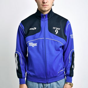 Old School Track Jacket Blue Men's Vintage 2000s Y2K Tracksuit Top ...