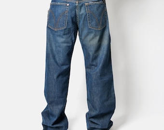 Y2K Dolce Gabbana D & G dunkelblaue Jeans | 2000er 00er Jahre