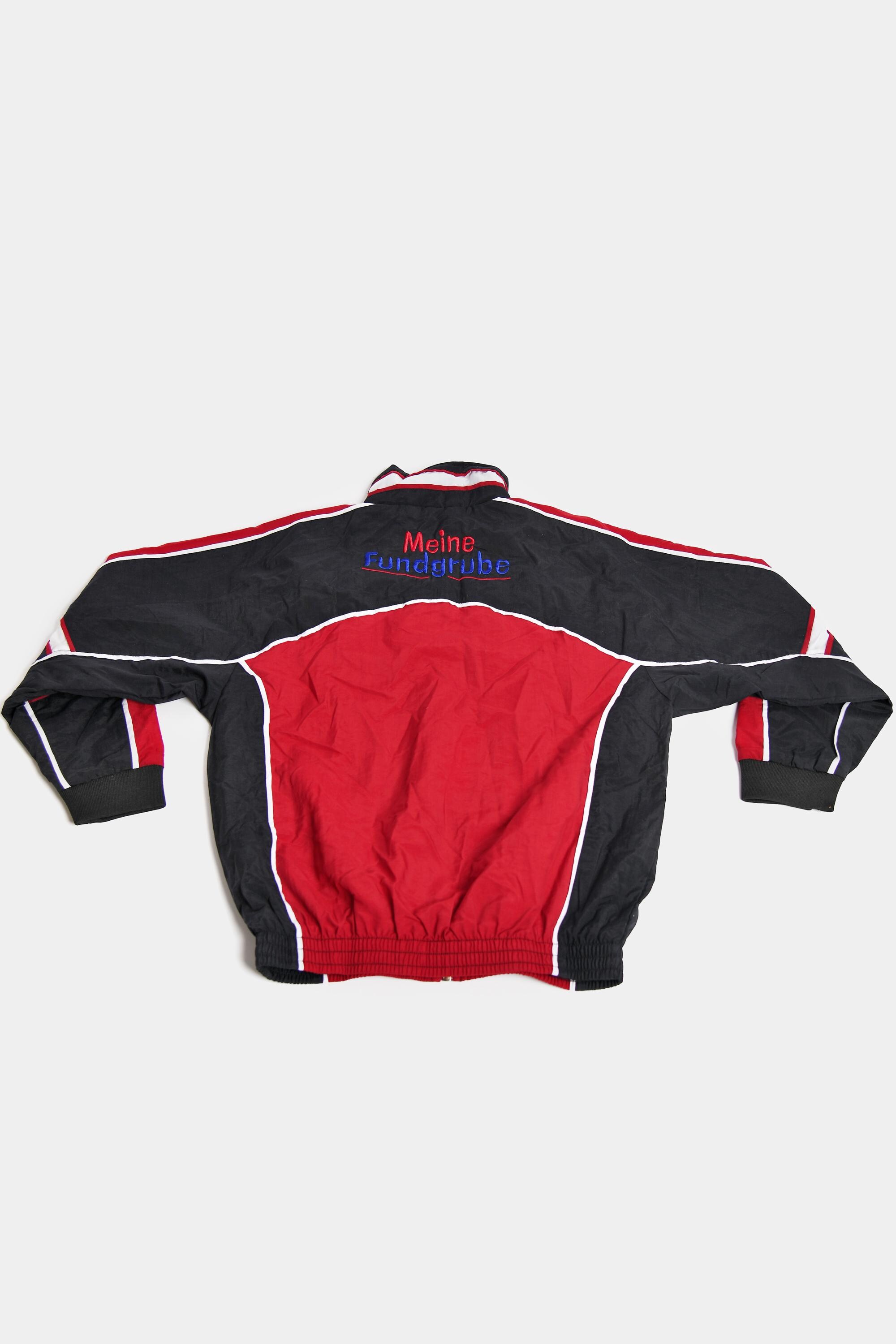 ジャケット・アウター [EuroArchive] 90s Fade Red Swing-top Kids Vintage Sport Jacket Red Black Colour Block | Y2K 90s Fashion