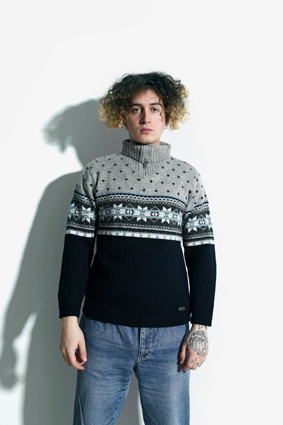 Vintage High Neck Quarter Zip Jumper 