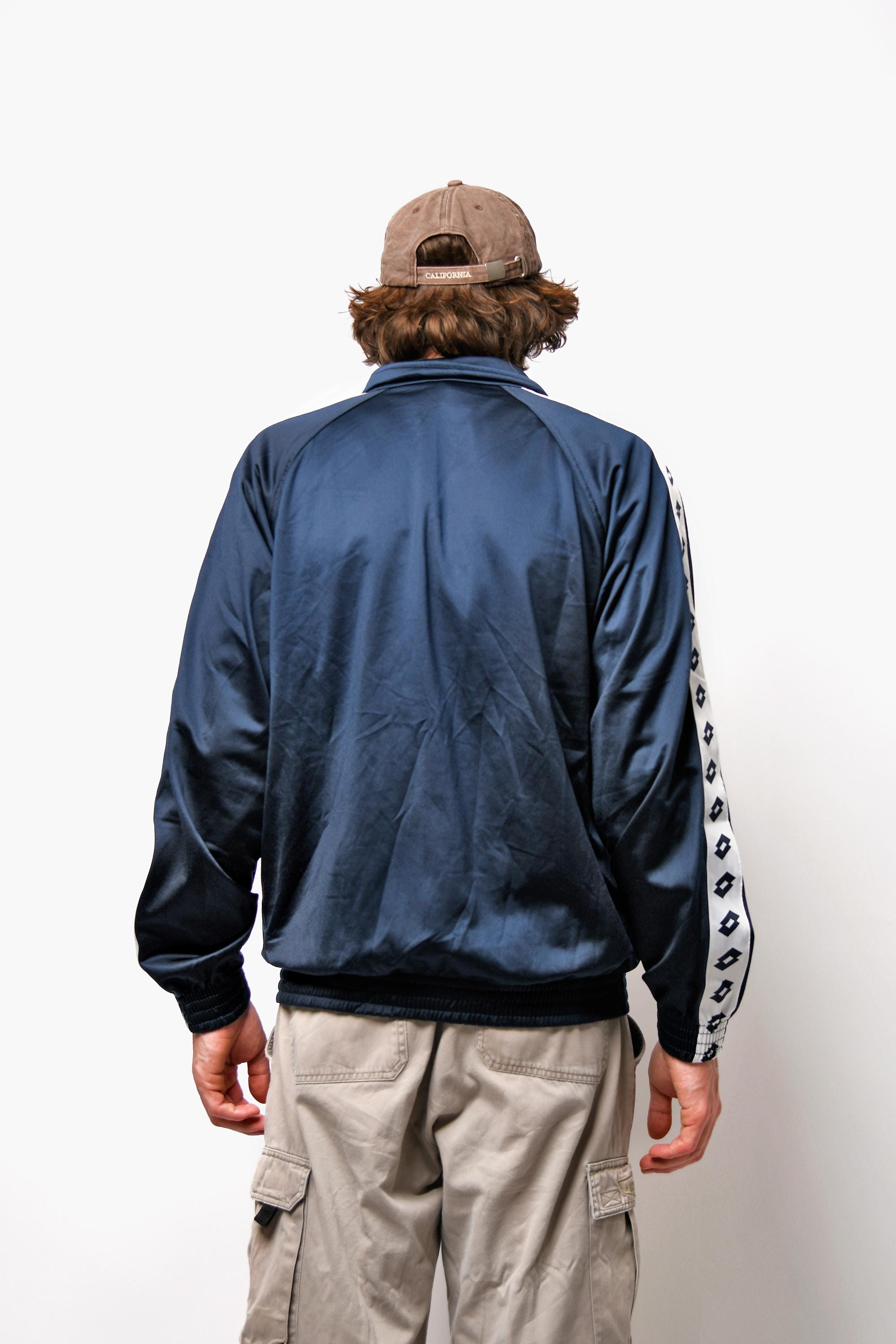90s Lotto Vintage Track Jacket Mens Navy Blue | 90s Y2K