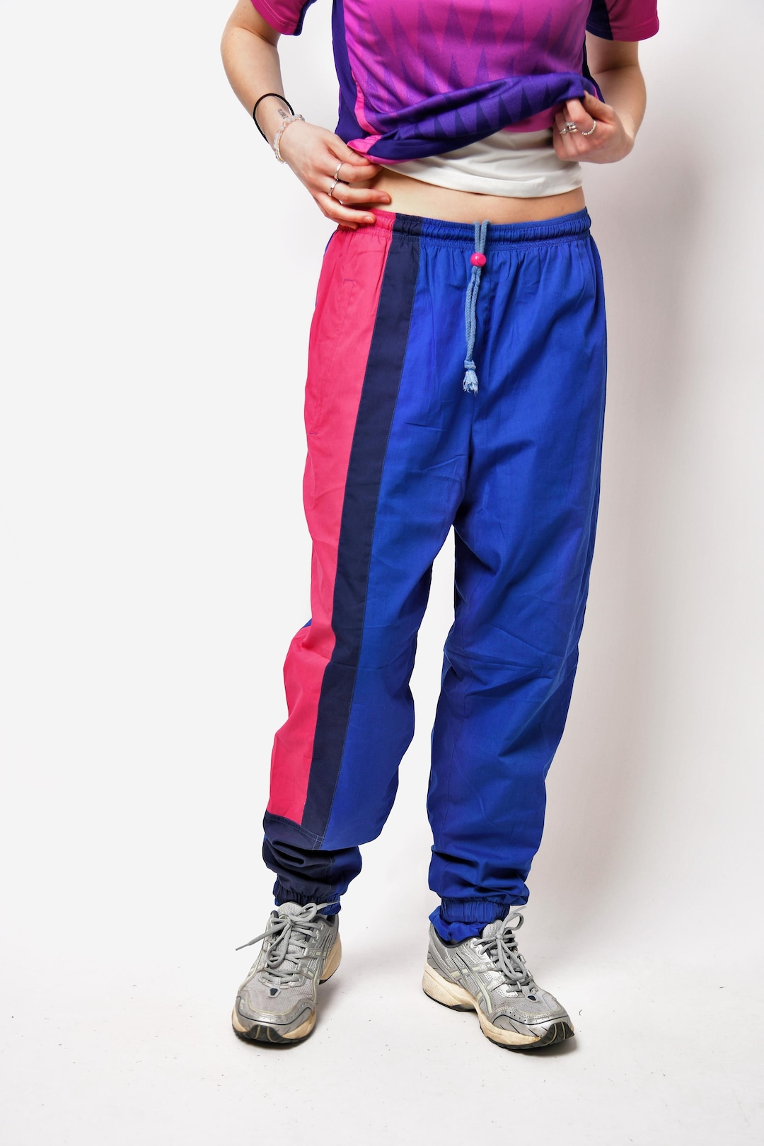 ◆Attends◆ 80s Retro Fit Nylon Pants Dark Navy 0003 Vintage Nike Windbreaker Pants - XL – Frankie Collective