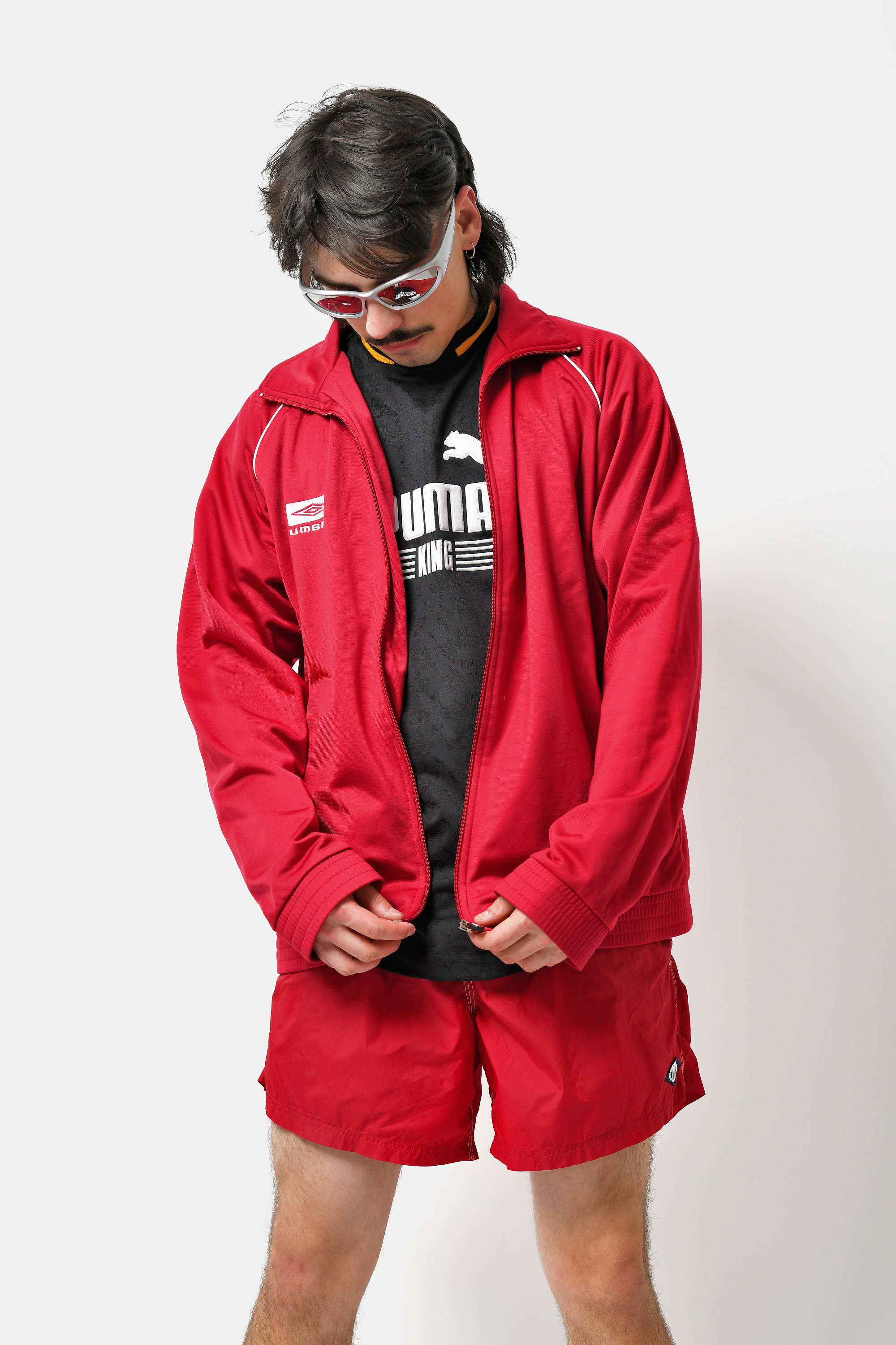 Vintage Y2K UMBRO Sport Jacket Mens Red Colour | Men's 00s 2000s