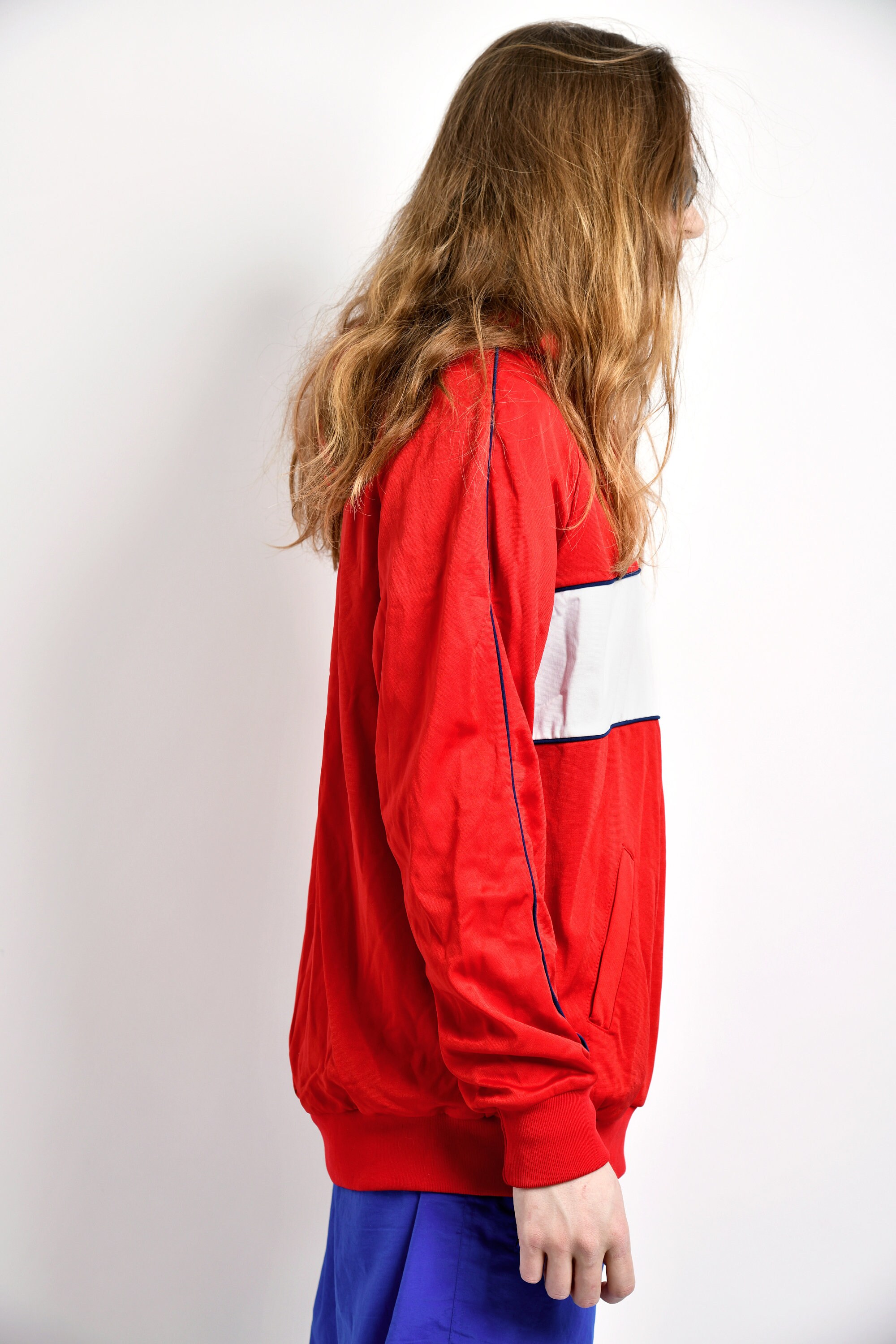 Vintage 80s Hooded Sports Jacket Red Colour | 90s Swag