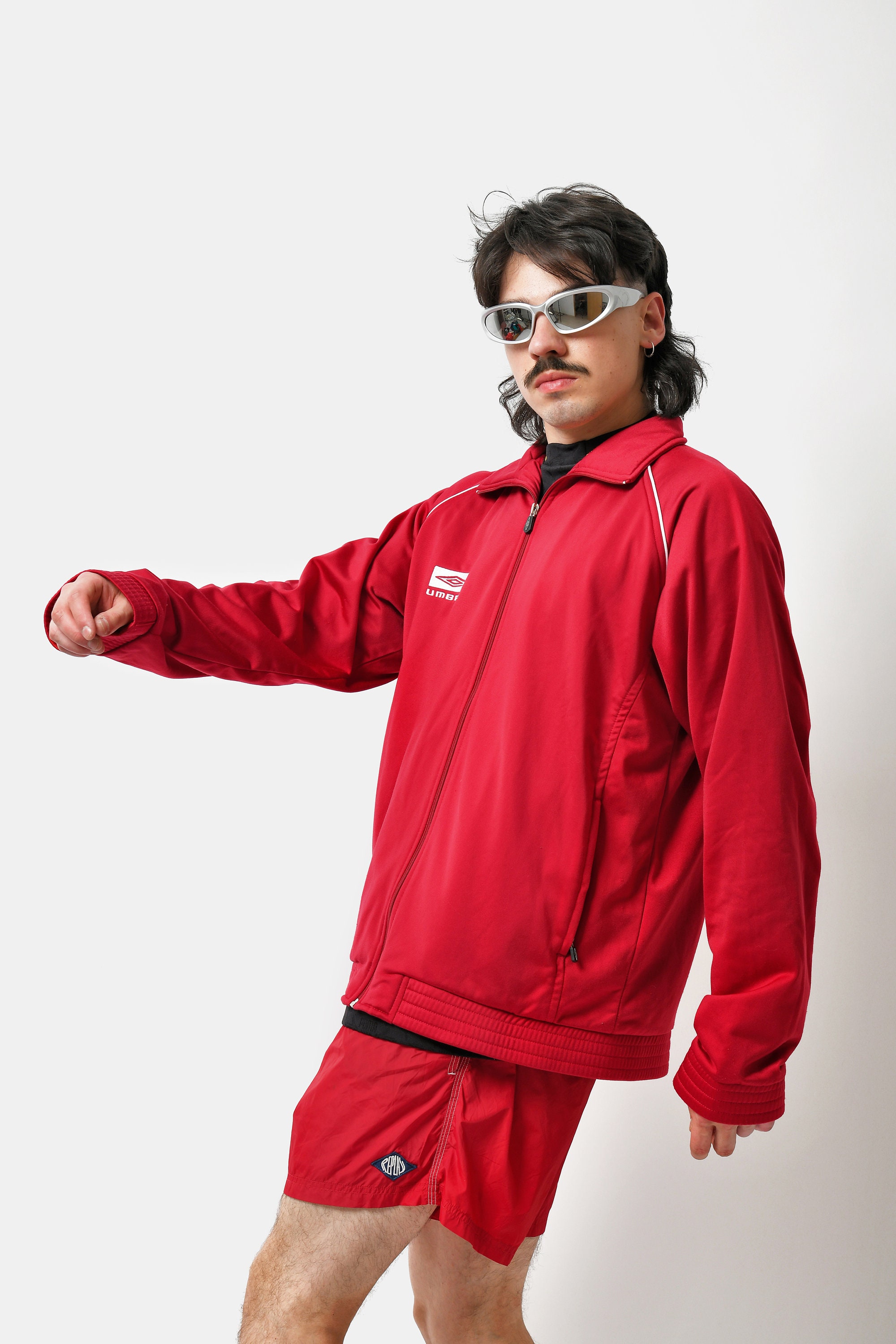 Vintage Y2K UMBRO Sport Jacket Mens Red Colour | Men's 00s
