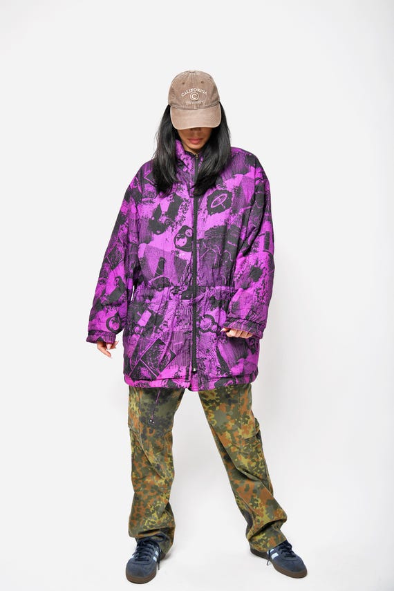 Reversible double sided shell jacket purple colou… - image 2