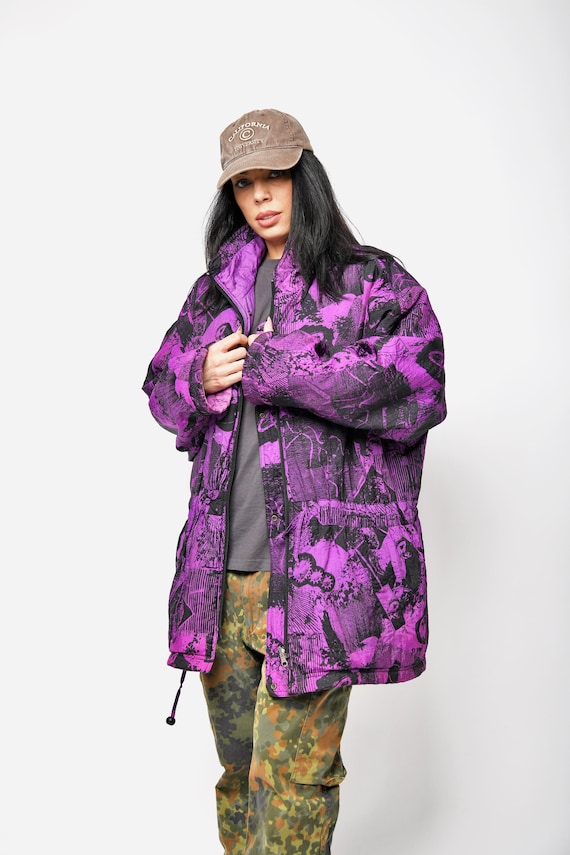 Reversible double sided shell jacket purple colou… - image 1