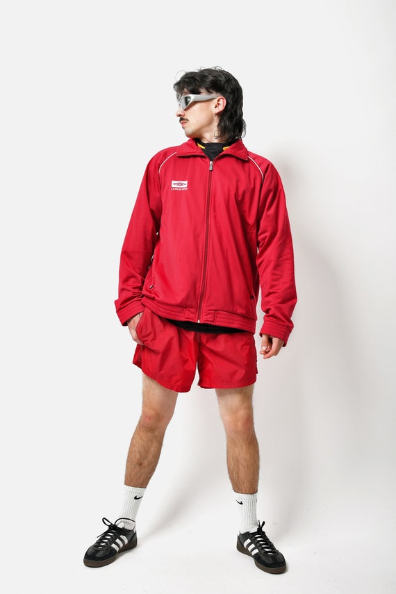 Vintage Y2K UMBRO Sport Jacket Mens Red Colour | Men's 00s